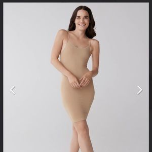 BCBG Max Azria Form Fitting Nude Slip Dress XS S
